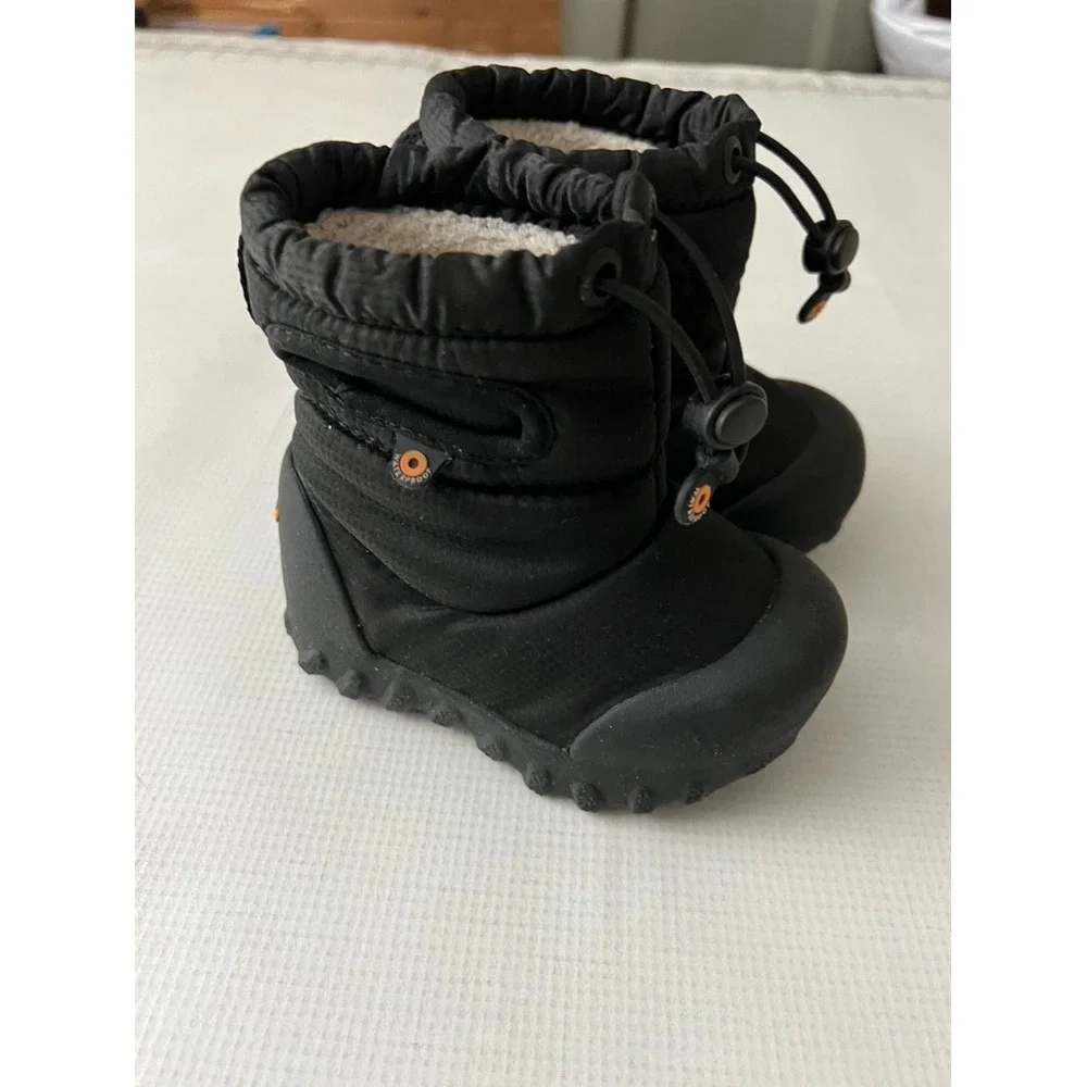 Bogs‎ BMOC Snow Boots Infants Size 5 Black Faux Fur Lined Waterproof 72760K-001